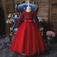 thumbnail image 5 of Fesfesfes Girls Dress Kids Long Sleeve Princess Dress Long Sequin Dress Dress, 5 of 9