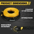 thumbnail image 5 of BUNKER INDUST 1/4" x 50' Synthetic Winch Rope,9500LBS ATV UTV Winch Cable with Protective Sleeve 50 FT Winch Line Replacement for 4500 to 6000LBS Winch, 5 of 7