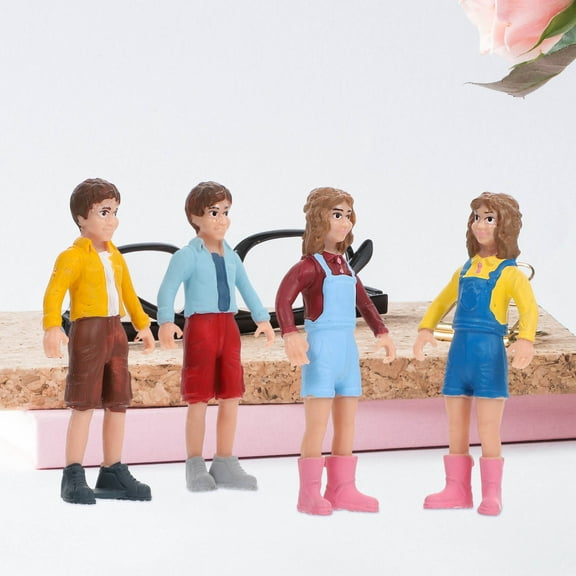 Topbathy 1 Set Small Human Figurine Assorted Color Realistic Design for Family Friends and Colleagues