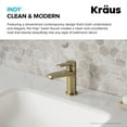 thumbnail image 6 of Indy Single Handle Bathroom Faucet in Brushed Gold, 6 of 12