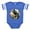 Royal Blue, variant on CafePress - Wolf Howling At The Full Mo - Cute Infant Baby Football Bodysuit