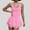 Pink, variant on Summer Rompers For Women 2024 Tennis Skirt Dress Athletic Skort Romper Dress With Shorts Underneath Trendy off The Shoulder Rompers for Women New Years Outfits for Women Maternity Overalls Soft