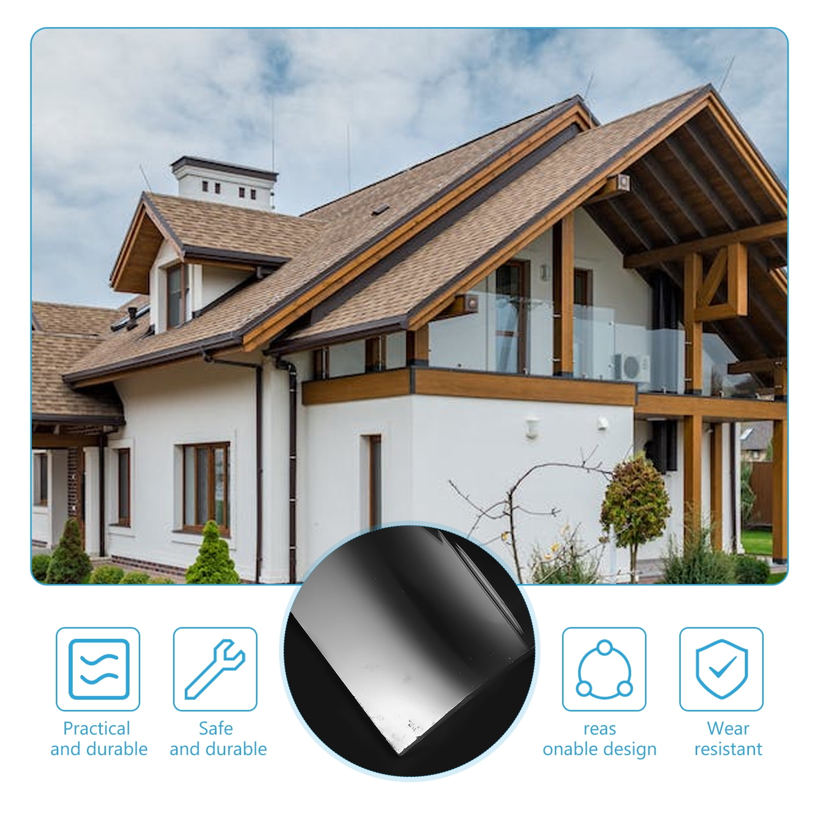 Transparent Glass Roof Tiles for Decoration Easy to Cut and Use Lightweight and Durable for Garden
