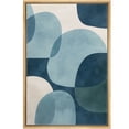thumbnail image 6 of Framed Canvas Print Minimalist Blue Geometric Abstract Wall Art Scandinavian Modern Neutral Decorative for Living Room Bedroom - 24"x36" NATURAL, 6 of 8