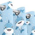 thumbnail image 3 of Cartoon Cute Shark Blackout Curtains 2 Panels Set Grommet Drapes for Bedroom Living Room W55xL84, 3 of 6