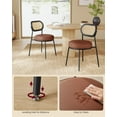 thumbnail image 7 of VASAGLE Set of 2 Dining Chairs, Dining Room Chairs with Boho PE Rattan Back, Synthetic Leather Upholstered Accent Chairs for Kitchen Living Room, Coffee Brown, 7 of 7