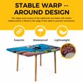 thumbnail image 4 of Funny Diving Panda Table Cloths for 3 Foot Rectangle Tables, Ocean Sea Coastal Coral Fish Marine Life Patio Waterproof Elastic Fitted Tablecloths, Washable Rectangular Table Cover for Camping, 4 of 8