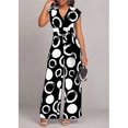 thumbnail image 4 of Mono sexy sin mangas con cuello en V para mujer, mono elegante con estampado ajustado a la moda para primavera y verano, mono de una pieza 2024, 4 of 5