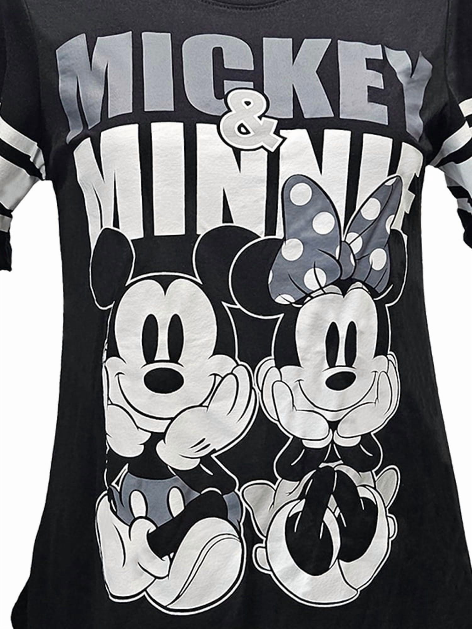 Disney Mickey and Minnie Junior Football Tee, S-3XL (Women's)