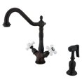 thumbnail image 1 of Mono Deck Mount Kitchen Faucet With Brass Sprayer - Oil Rubbed Bronze, 1 of 1