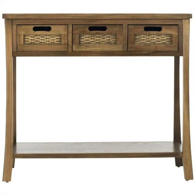 Safavieh Console en Bois d'Orme d'Automne 3 Tiroirs Marron
