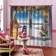 thumbnail image 3 of de 4 cortinas navideñas, telón de fondo de navideña con estampado de clásico de navideño, cortinas para ventana, 3 of 9