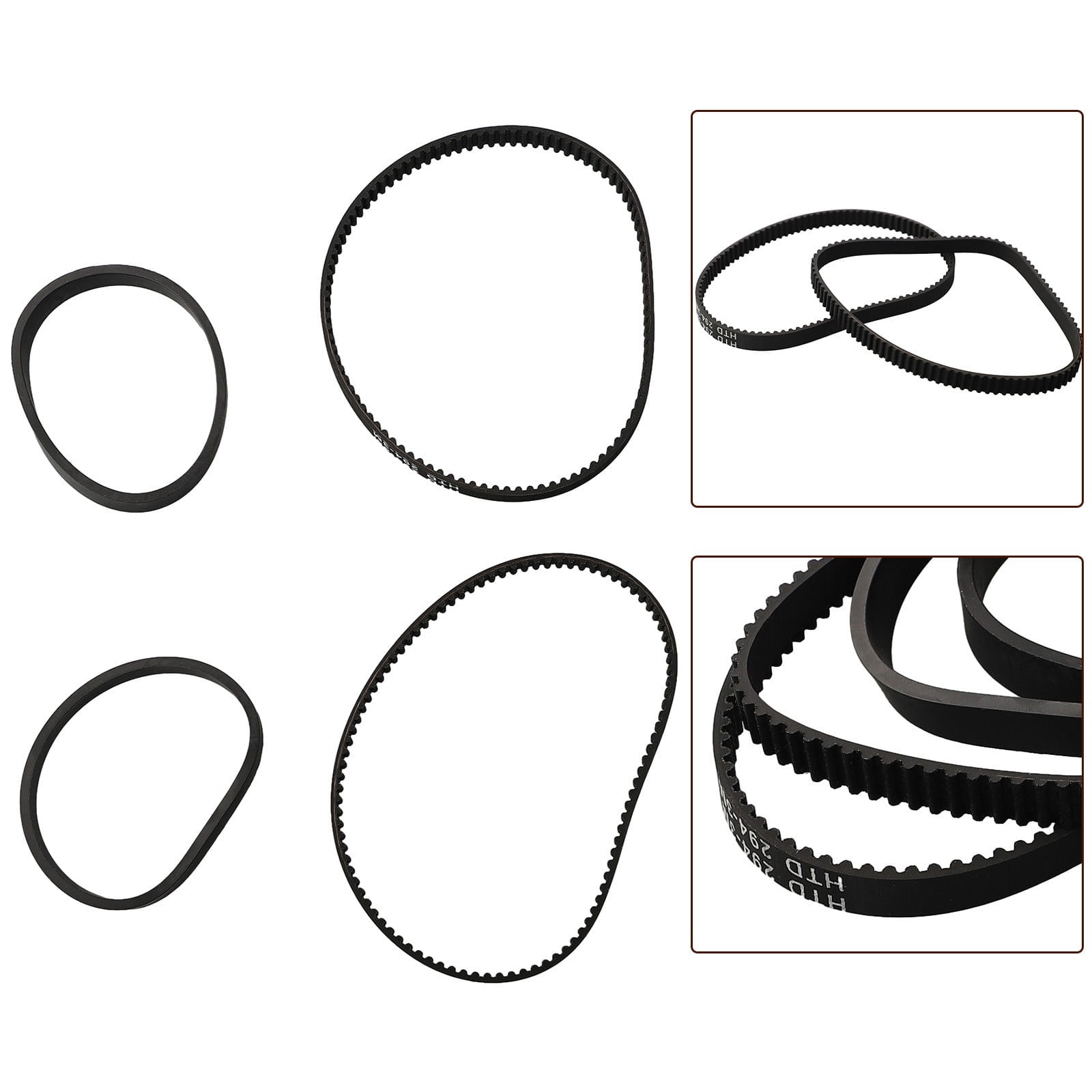 Replacement Belt Set for Bissell 3071 PowerForce PowerBrush Pet XL and TurboClean DualPro Pet 3072, 3067, 30673, 3109 Carpet Cleaner, Replace Parts 1626502 & 1626486(2 Sets)