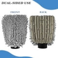 thumbnail image 2 of Microfiber Car Wash Gloves With Chenille & Polyester Terry Scratch-Free Cleaning Elastic Cuffs Elegant Bow Pattern, 2 of 8