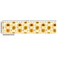 thumbnail image 3 of Ambesonne Sunflower Fabric by the Yard Upholstery, Vintage Fall Leaves Print, 3 Yards, Marigold Mustard and White, 3 of 5