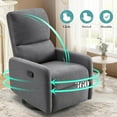 thumbnail image 3 of Jocisland Swivel Glider Rocking Recliner Chair for Adults, Nursery Rocker Reclining,  Upholstered Single Sofa Armchair for Living Room Bedroom Nursing, Linen Gray, 3 of 9