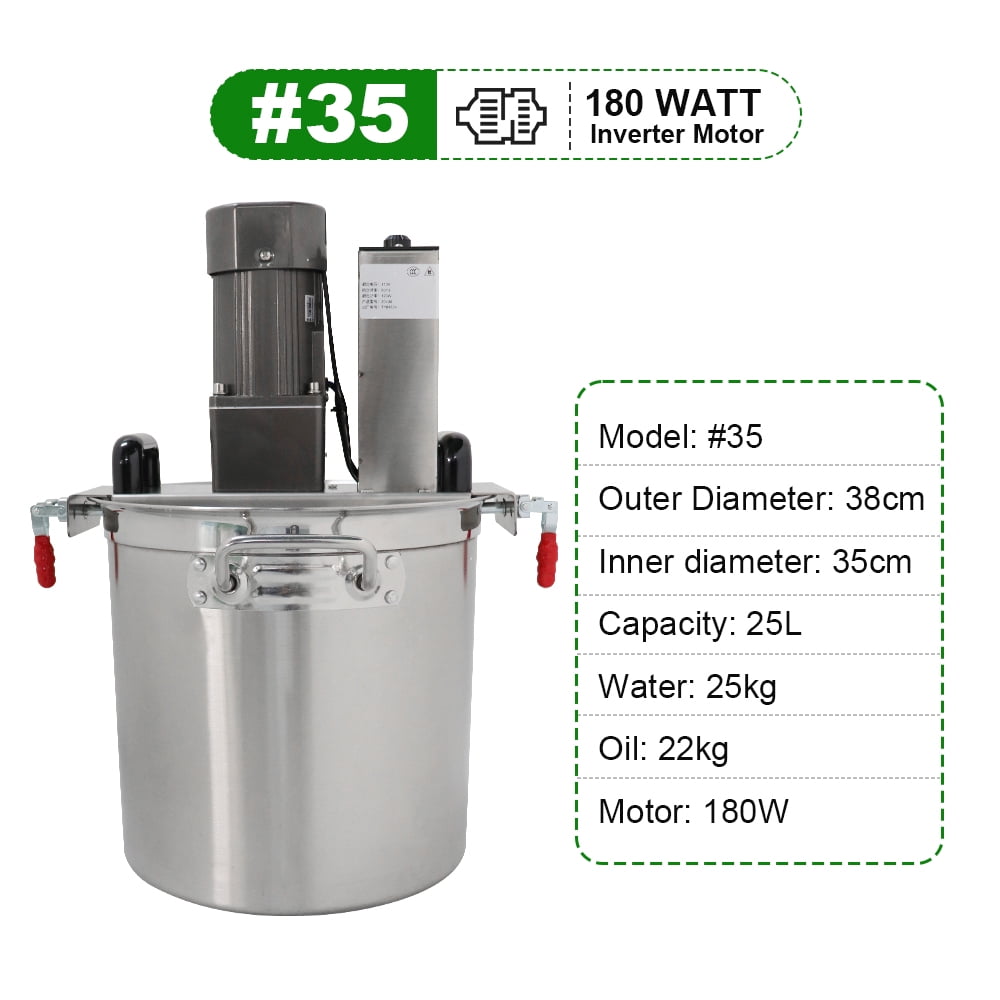 HNZXIB 25L Automatic Food Mixer Commercial Stainless Steel Food Mixer Hot Pot Stirrer Seasoning Frying Machine 110V Adjustable stirring speed For Jam Sauce
