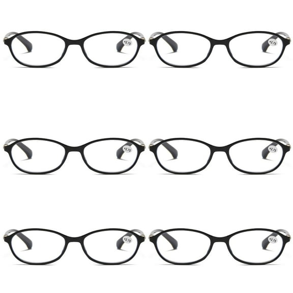 6 Pairs Womens Ladies Blue Light Blocking Reading Glasses Computer Gaming Readers 0.75