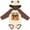 Natural & Brown w Ears, variant on Inktastic Short Stack Cute Pancake Breakfast Boys or Girls Long Sleeve Baby Bodysuit