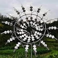 thumbnail image 5 of Molino de viento de metal único y mágico, escultura cinética impulsada por el viento 3D, hilandero de viento de metal solar, hilanderos de viento solares para césped para patio y jardín, atrapavientos, 5 of 5