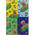 thumbnail image 4 of Coolnut Window Curtain Panels Drapes Pattern with Teddy Bear and Flowers Thermal Insulated Blackout Grommet Printed Window Curtain 2 Panels 84x55 in for Living Room Bedroom, Symmetry, 4 of 5
