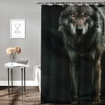 thumbnail image 2 of Orinice Wolf Bathroom Decor Set Colorful Luxurious Polyester Fabric Fashion Shower Curtain with Hooks 60x72, 2 of 7