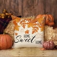 thumbnail image 4 of Fall Maple Leaf Decorative Throw Pillow Covers 16 x 16 Set of 4, Hello Autumn Leaves Thanksgiving Cushion Case Decor, Bless Our Home Sweet Home Seasonal Farmhouse Decoration for Sofa Couch, 4 of 5
