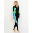 thumbnail image 1 of Traje de neopreno de una pieza slim fit negro azul verde M, 1 of 4