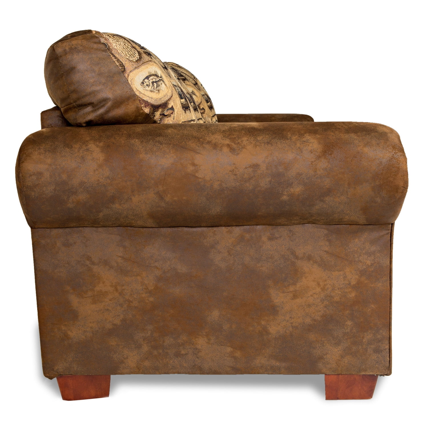 American Furniture Classics, Model 8503-80, River Bend Sofa featuring Fishing Tapestry Motif