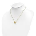 thumbnail image 3 of 14k Gold Polished and Brushed Butterfly Necklace with 2" Extension, 3 of 3