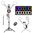 thumbnail image 1 of Yescom 7" LED Ring Light Electric RGB Warm/Cool White with Desktop Stand for Makeup Live, 1 of 11