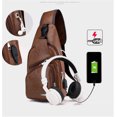 thumbnail image 3 of EYIIYE Men Shoulder Bag Sling Chest Pack Canvas USB Charging Sports Crossbody Handbag, 3 of 8