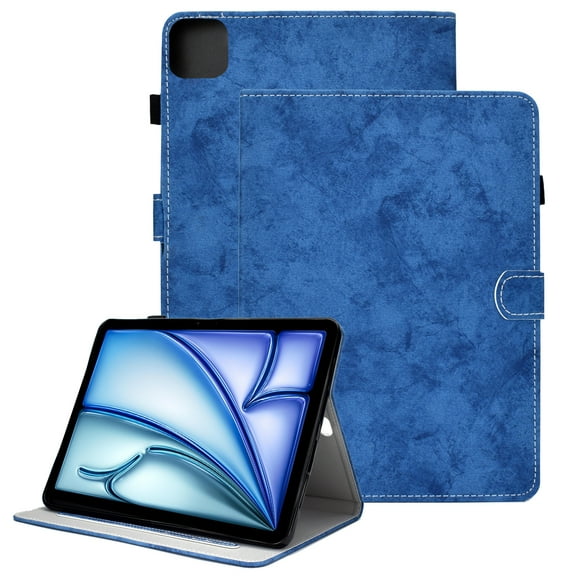 GSFY Case for 2024 iPad Air 11 Inch 6th Gen (M2), PU Leather Protective Folio Stand Cover Auto Sleep Wake Multiple Viewing for iPad Air 11 6th/iPad Air 10.9 4th &5th/iPad Pro 11 (2018-2022)，DC-Blue