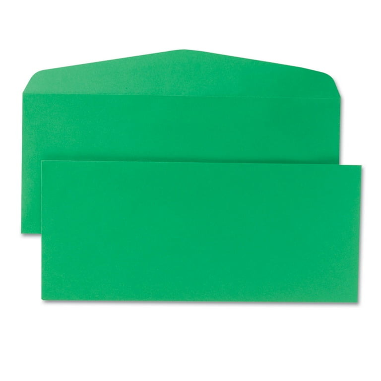 Colored Envelope, #10, Commercial Flap, Gummed Closure, 4.13 x 9.5, Green, 25/Pack Colored Envelope, #10, Commercial Flap, Gummed Closure, 4.13 x 9.5, Green, 25/Pack