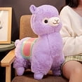 thumbnail image 4 of Cartoon Alpaca Animal Plush Toy Stuffed Doll Pillow Kids Purple_35cm, 4 of 10