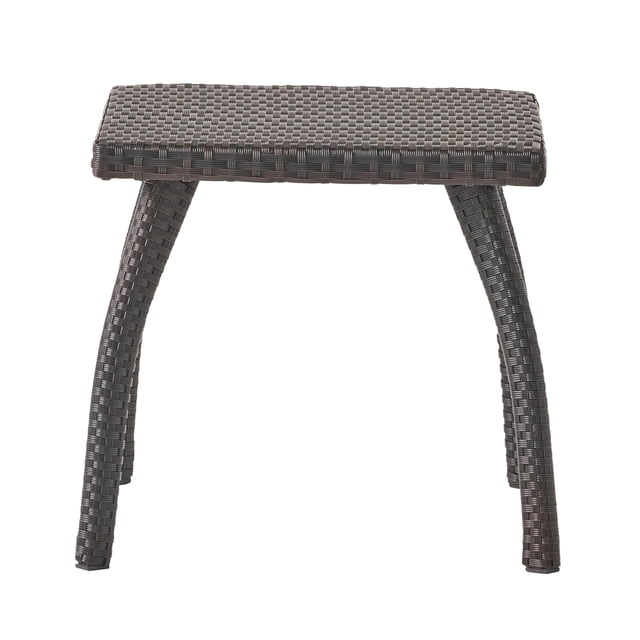 Mesa auxiliar Benzara Honi 48 cm de ratán marrón Iron