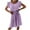 Purple, variant on LYEAA Business Dresses for Women Plus Size Crew Neck Sleeveless Flowy Ruffle Elegant Midi Dresses Solid Casual Dressy Tie Elastic Waist Loose Pullover Dresses Modest Vacation Dresses Blue L