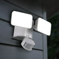 thumbnail image 4 of LED Flood Security Light with GFCI Outlets& Motion Sensor, Dusk to Dawn, 28W, Adjustable 2-Head, Wet Location, 5000K Daylight, ETL Listed, White, 4 of 9