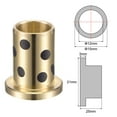 thumbnail image 2 of Uxcell 12mm x 15mm x 25mm Flanged Sleeve Bearings Wrapped Oilless Bushings Brass, 2 of 5