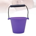 thumbnail image 4 of EeaseMX Cubo plegable portátil de silicona multifunción para agua, juguetes para niños para playa, baño y exterior (morado, asa de color aleatorio), 4 of 7