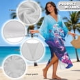 thumbnail image 6 of Xixirimido Sea Turtle Floral Butterfly Print Kaftan Dress for Women, Plus Size Hawaiian Batwing Sleeve Beach Cover Up V-Neck Summer Swimsuit Dresses, 6 of 7