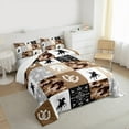 thumbnail image 3 of Manfei Southwestern Cowboy King Size Comforter Sets,Western Country Horse Bedding Comforter Set,Brown Gray White Bedding Set For Boys Children,Ultra Soft Home Decor,3-Piece, 3 of 8