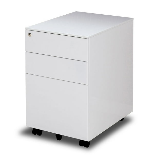 Mobile Filing with Casters 3 Drawers File Home Office