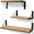 thumbnail image 1 of Repisas Flotante Minimalista para Decorar 3 piezas Marron claro, 1 of 4