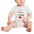 thumbnail image 2 of I'm Not Spoiled My Daddy Just Loves Me Cute Baby Jumpsuits Bodysuits For Boy Girl, 2 of 5