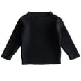 thumbnail image 2 of RXIRUCGD Chandail Tricoté Extensible à Manches Longues Col Rond pour Enfants Hommes et Femmes, Noir, Taille : 130, 2 of 8
