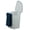 White Smoke, variant on Plastic Corner Laundry Hamper with Lid, Curved Designed Laundry Basket, Triangle Grey Cloths Hamper Organizer with Cut-out Handles for Laundry Room Bedroom Bathroom, Wicker Design, 50 Liter