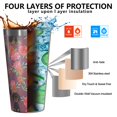 thumbnail image 3 of 16oz Tumblers Dachshund Dog and Flower Floral Stainless Steel Vacuum Insulated Double Wall Travel Tumbler Cups Mug with Lid and Straw,Cleaning Brush for Coffee,Tea, 3 of 4
