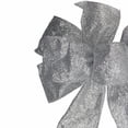 thumbnail image 3 of Northlight Glittered 6-Loop Christmas Bow Decoration - 9" x 14" - Silver, 3 of 3