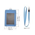 thumbnail image 2 of Uxcell 11cm Vertical Badge Holder PU Leather ID Holder Detachable with 2 Slots and Neck Lanyard Blue, 2 of 6